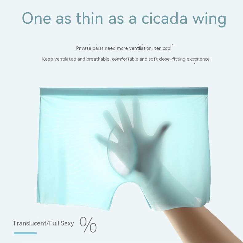 Ultra-Thin Transparent Ice Silk Boxers