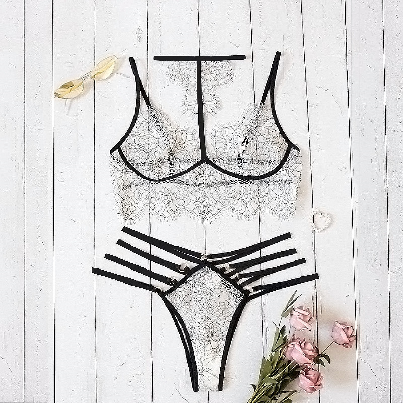 Lace Hollow Strapless Babydoll