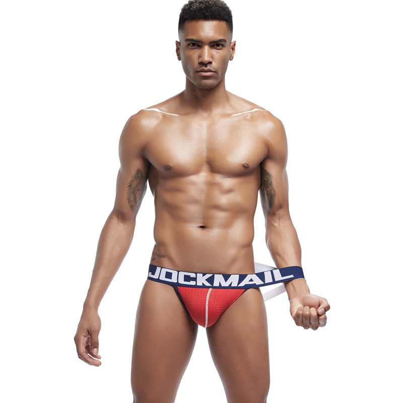 Low-Waist Mesh Double Thong
