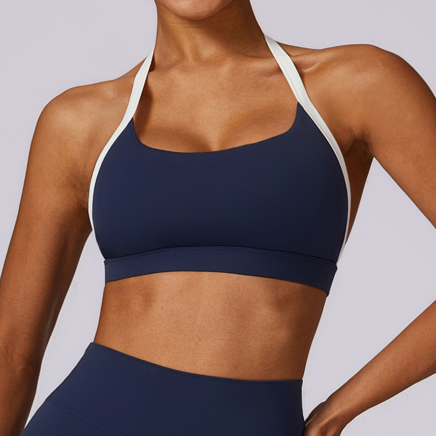 Halter Open Back Yoga Bra