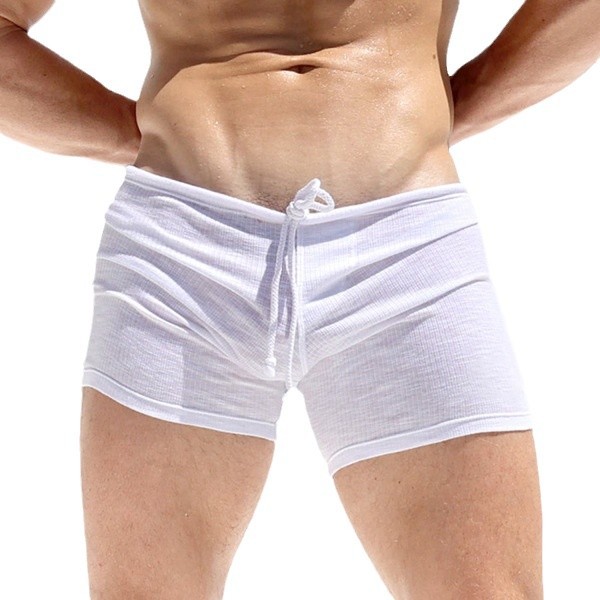 Striped Lace-Up Fitness Shorts