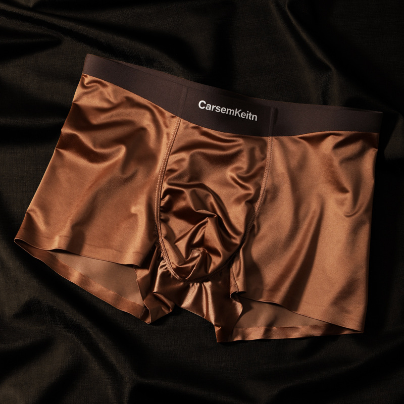 Ice Silk Colorblock Boxer Briefs