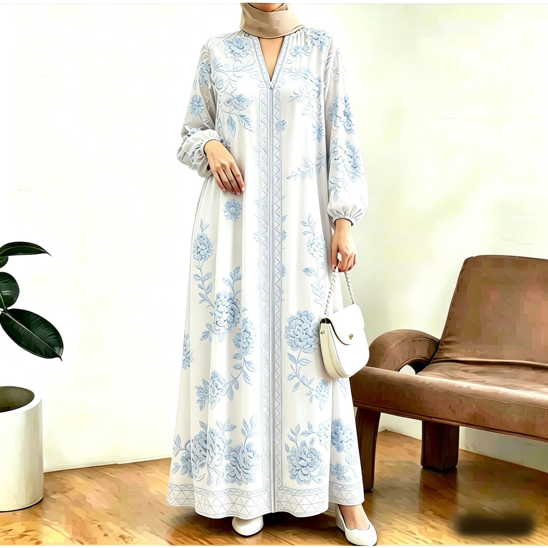 Loose Tie-Dye Cardigan Robe Dress