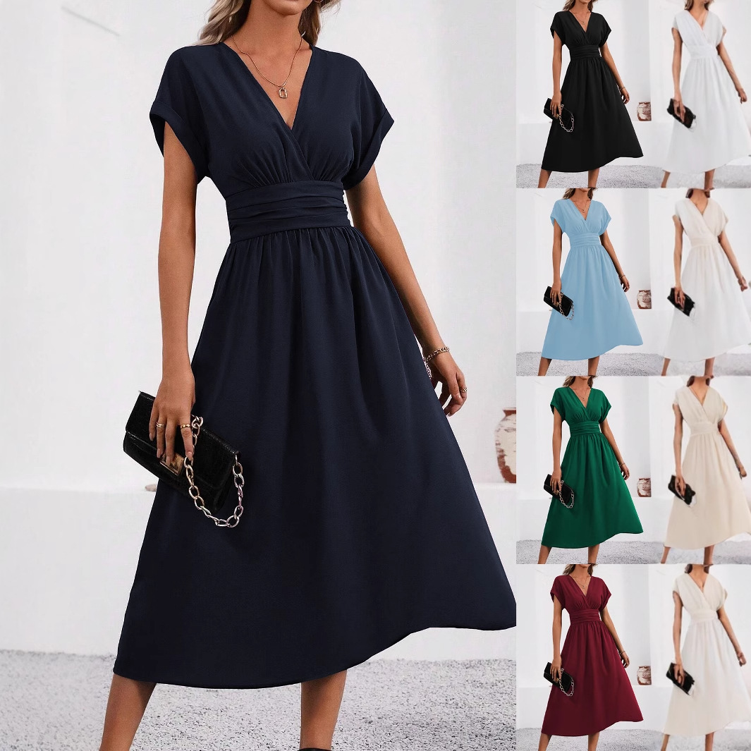 Ruched A-Line Maxi Dress