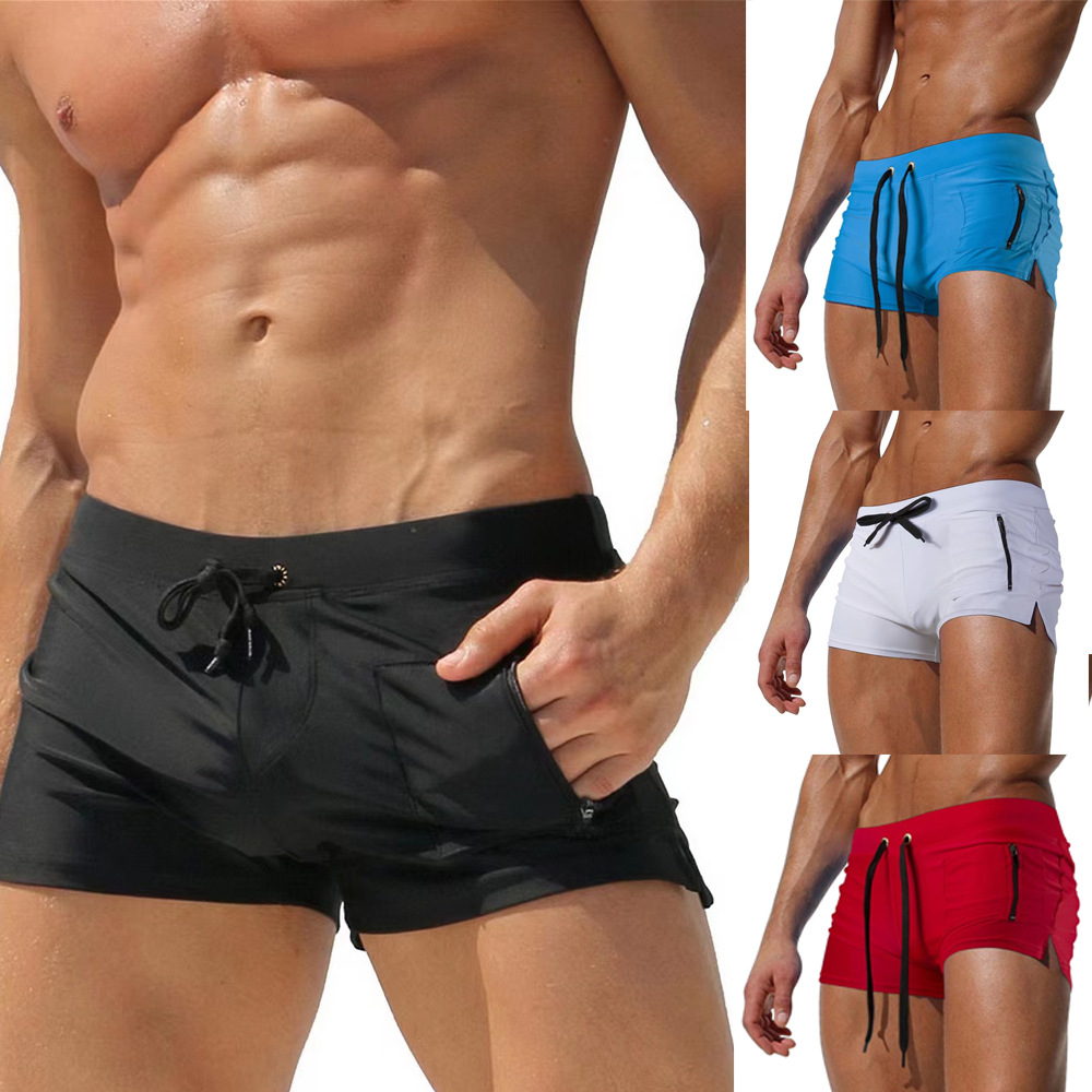 High-Waist Lace-Up Solid Briefs