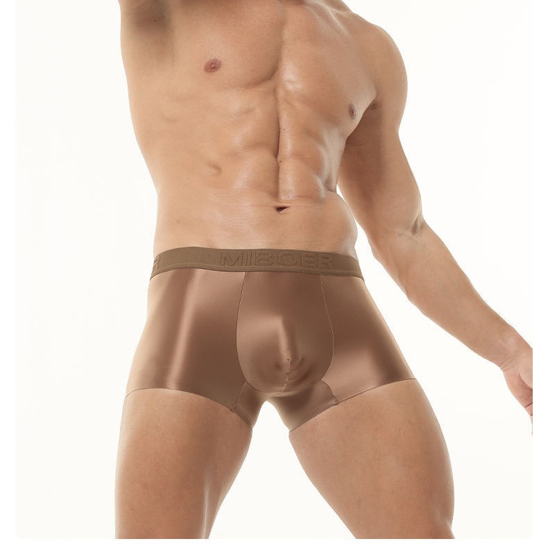 Ice Silk Satin Low-Rise Boxers