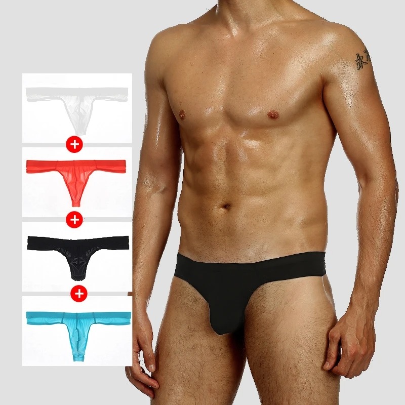 Thin Nylon Low-Waist Thong