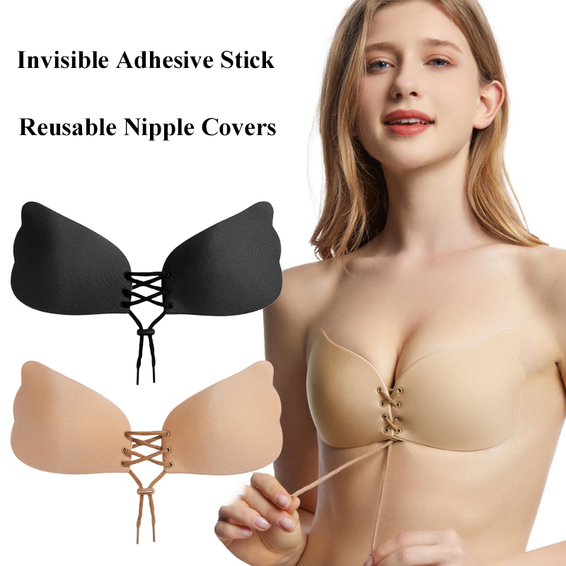 Large Size Strapless Bra Adhesive Sticky Push Up