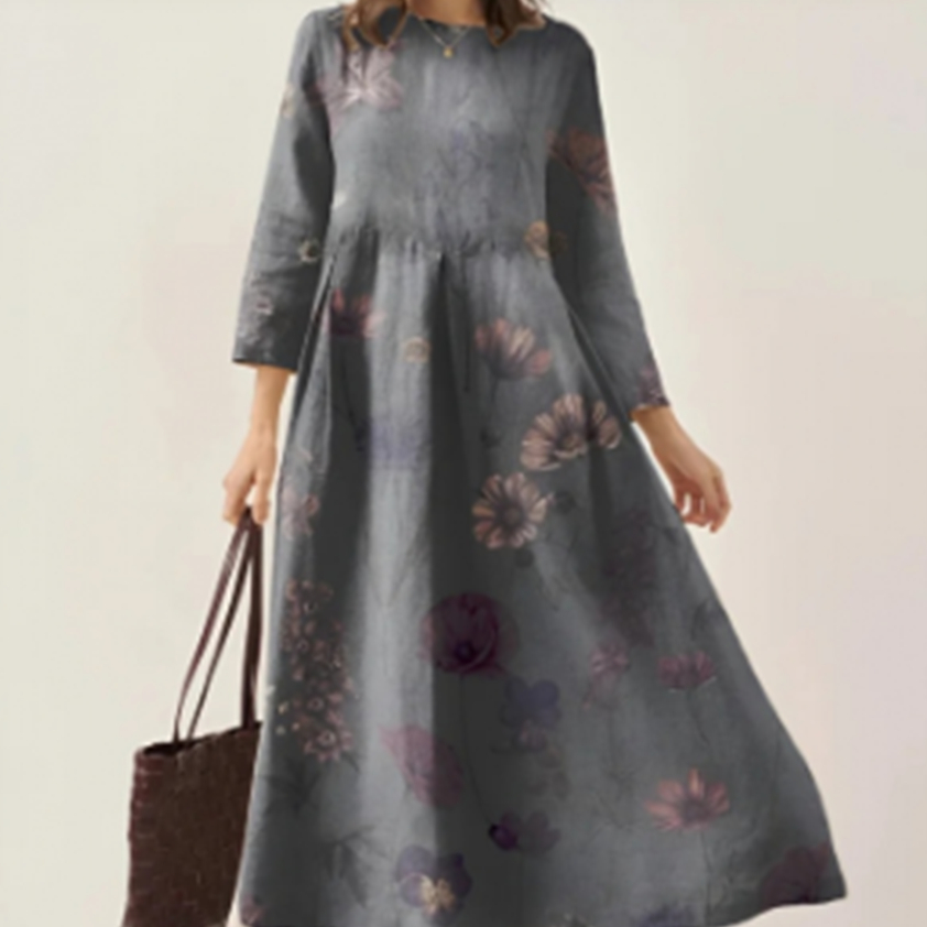 Watercolor Print Maxi Dress